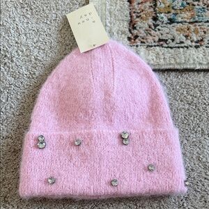 NEW- A New Day Pink Crystal Beanie Hat